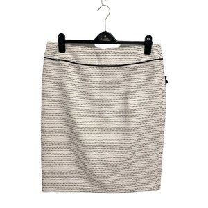 Le Suit Separates women's size 10 formal straight skirt glitters ivory black